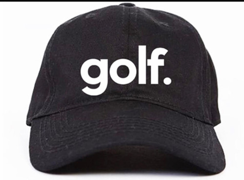 GOLF. EMBROIDERED DAD HAT (BLACK)