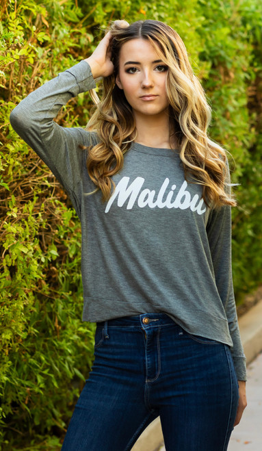 MALIBU L/S TEE (Charcoal)