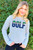 GOLF STRIPE LIGHTWEIGHT FLEECE PULLOVER SWEATSHIRT (Grey)