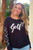 GOLF CURSIVE LIGHTWEIGHT HACCI RIBBED SWEATER TOP (Black)
