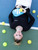PICKLEBALL. EMBROIRDERED  FLEECE PULLOVER SWEATSHIRT (Black)