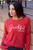 GRATEFUL HEART LIGHTWEIGHT BRUSHED FLEECE PULLOVER TOP (Red)
