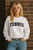TENNIS COLLEGIC EMBROIDERED UNISEX FLEECE PULLOVER TOP (White)