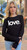 LOVE. LIGHTWEIGHT BRUSHED FLEECE PULLOVER TOP (Black)