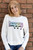 HAPPY RAINBOW LIGHTWEIGHT BRUSHED FLEECE TOP (White)