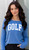 GOLF COLLEGIC OUTLINE LIGHTWEIGHT BRUSHED FLEECE PULLOVER TOP (Royal Blue)