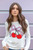CHERRY BOW LIGHTWEIGHT BRUSHED FLEECE PULLOVER TOP (White)