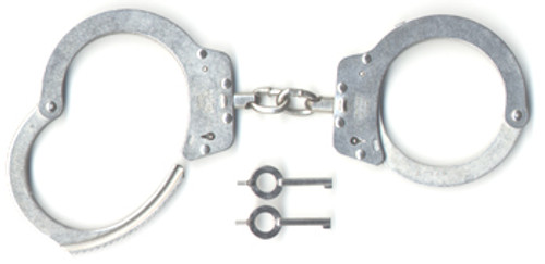Hiatts "Big Guys" Satin Nickel Handcuffs