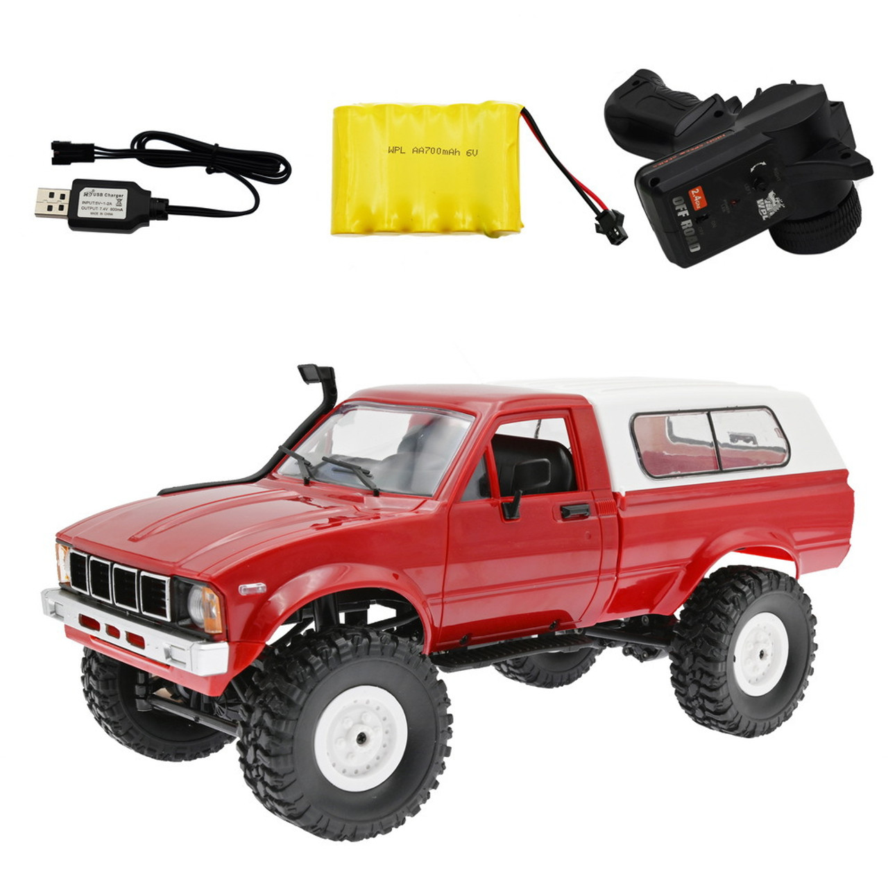 WPL C-24 1/16 4WD 2.4G Crawler Off Road RC Car 2CH RTR Toy Kit