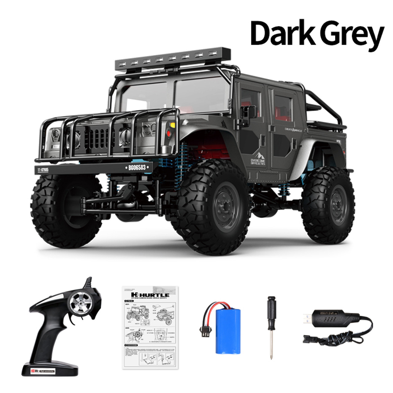 WLtoys 12427 2.4G 1/12 4WD Crawler RC Car With LED Light 7.4V 1500mAh