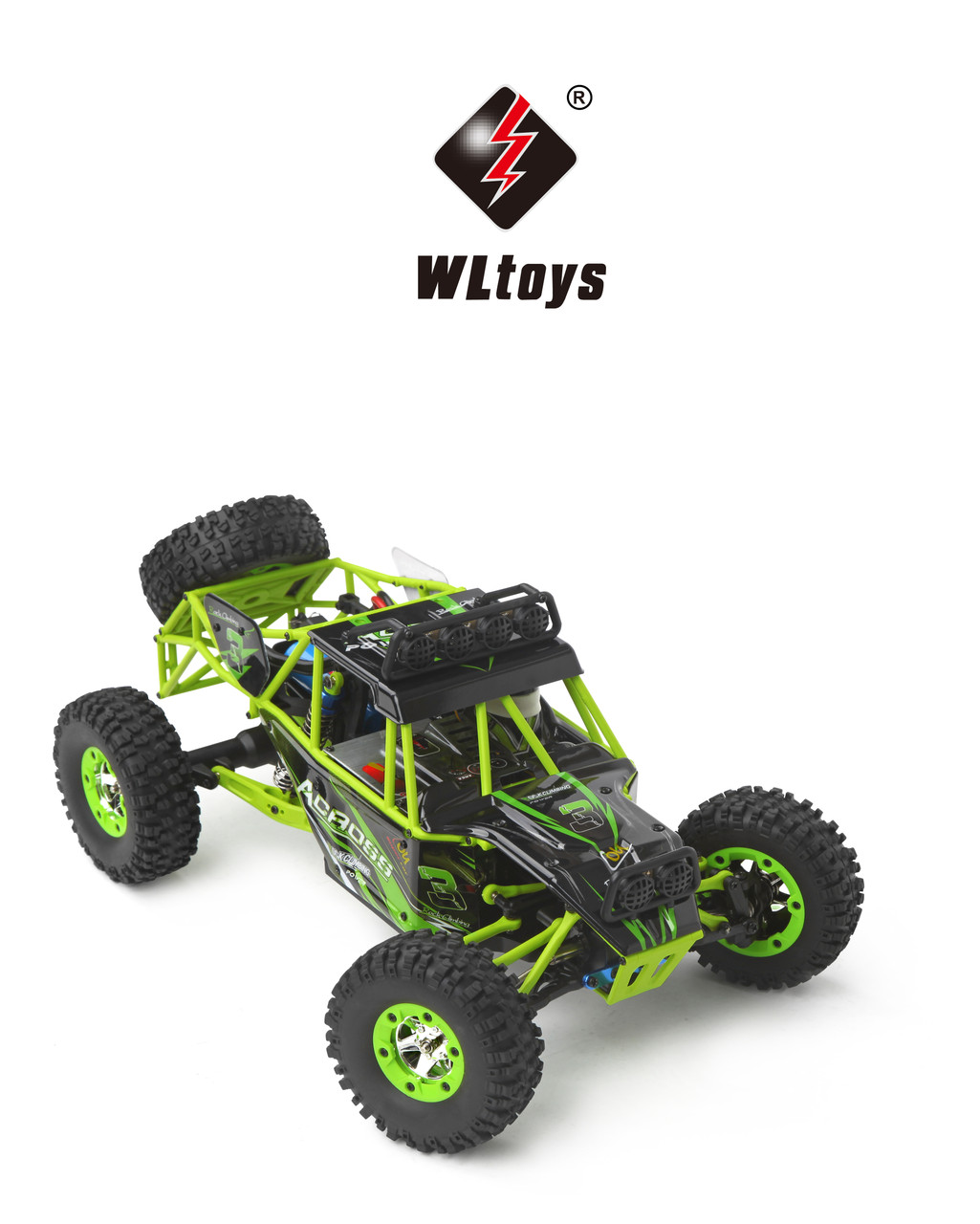 WLtoys 12427 2.4G 1/12 4WD Crawler RC Car With LED Light 7.4V 1500mAh