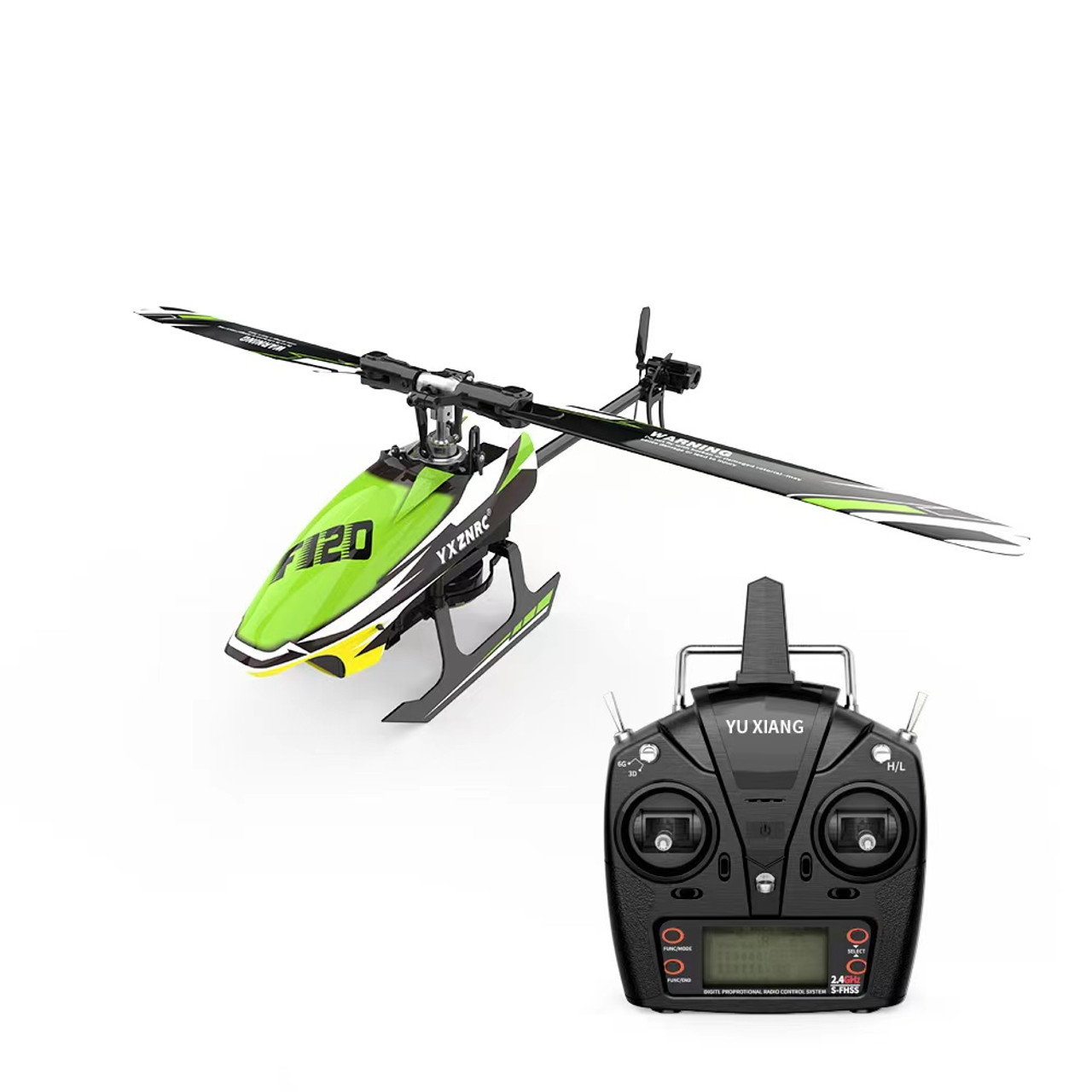 YXZNRC F120 2.4G 6CH 3D6G System Brushless Direct Drive Flybarless RC  Helicopter Compatible with FUTABA S-FHSS