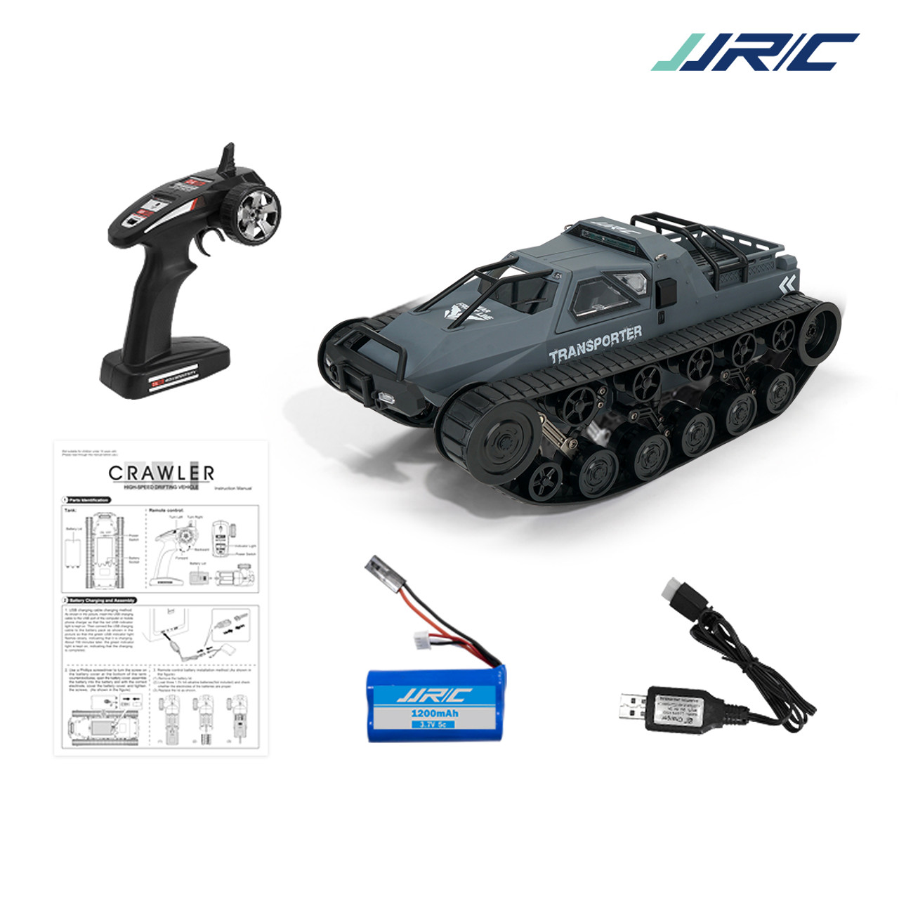 JJRC Q97 RC Crawler High Speed Tank Off-Road 4WD RC Car 2.4 Ghz RC Army  Truck 1/12 Drift Tank RC Tank for Kids Adults