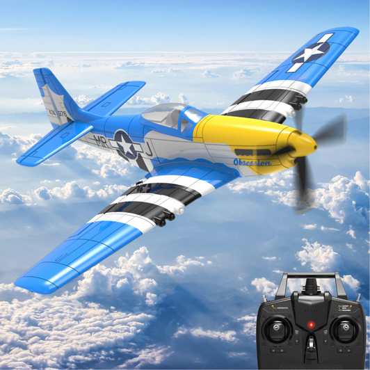 VOLANTEXRC P-51 Mustang 4-Ch Beginner Airplane with Xpilot