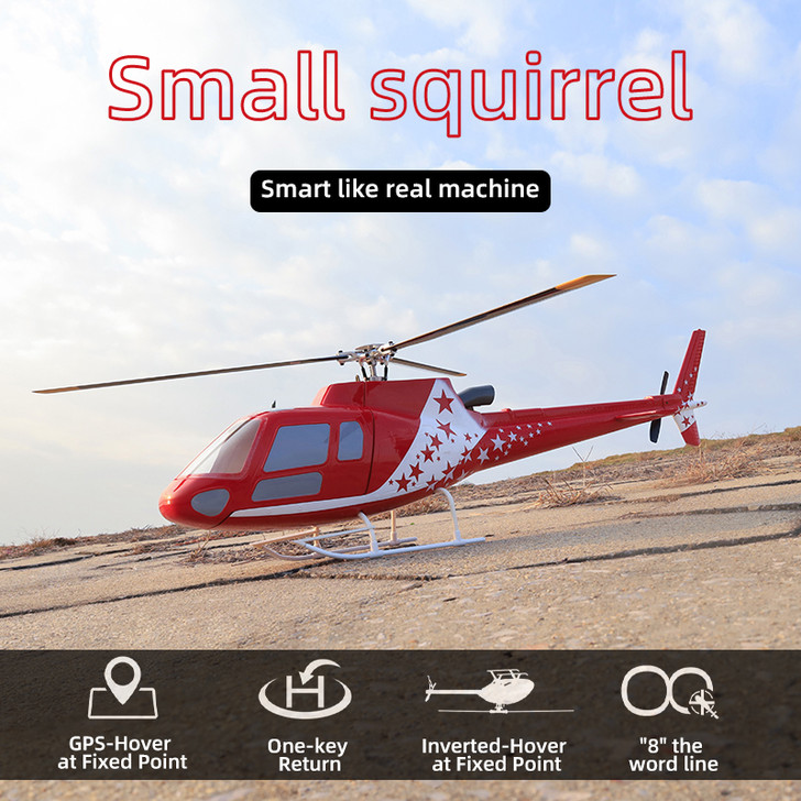 FLY WING  Squirrel AS350 6CH Brushless Scale GPS  Helicopter Three Rotor Blade  with H1 Flight controller