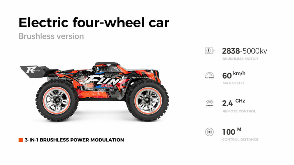 はは Amazon.com: GoolRC WLtoys 184008 Brushless RC Cars for