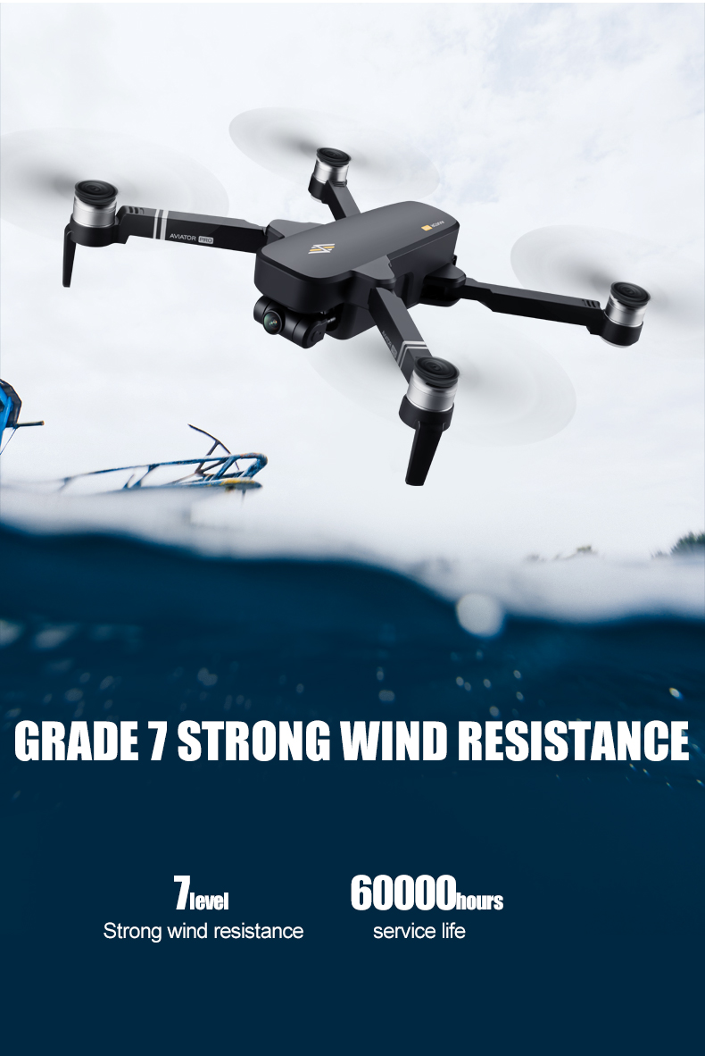 Drone 8811 Aviator Pro avec un cardan a deux axes une camera HD 6K GPS Moteurs brushless RCGoing FRANCE Produits radiocmmandes