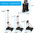 Folding Luggage Cart Portable Dolly Collapsible Hand Truck Lightweight Hand Cart Compact Utility Cart with Heavy Duty 4 Wheels Solid Construction Adjustable Handle for Moving, Travel and Shopping Use