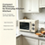 PHS Retro Compact Countertop Microwave Oven, Cream Mechanical Knob Control Small Microwave for Apartment, Dorm, Condo, Even Heating, Easy to Clean