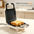 2‑in‑1 Electric Waffle Iron, 600W Mini Waffle Maker & Sandwich Press, 3‑Min Fast Heating Non‑Stick Breakfast Grill, Compact Portable Waffle Machine for Home Kitchen