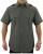 dark grey short sleeve security uniform button down shirt
