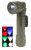 GI style angle head LED flashlight with red blue green and white color lenses
