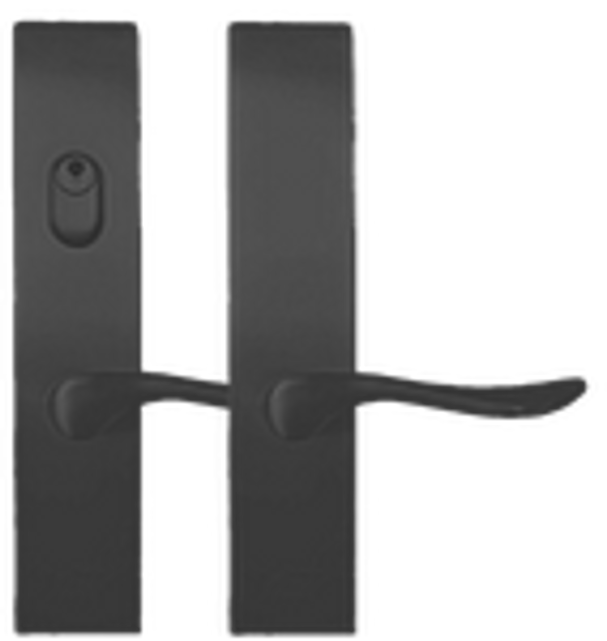 Emtek Multipoint Square Trim, Keyed with American Cylinder & Dummy Pair - Multi-Point