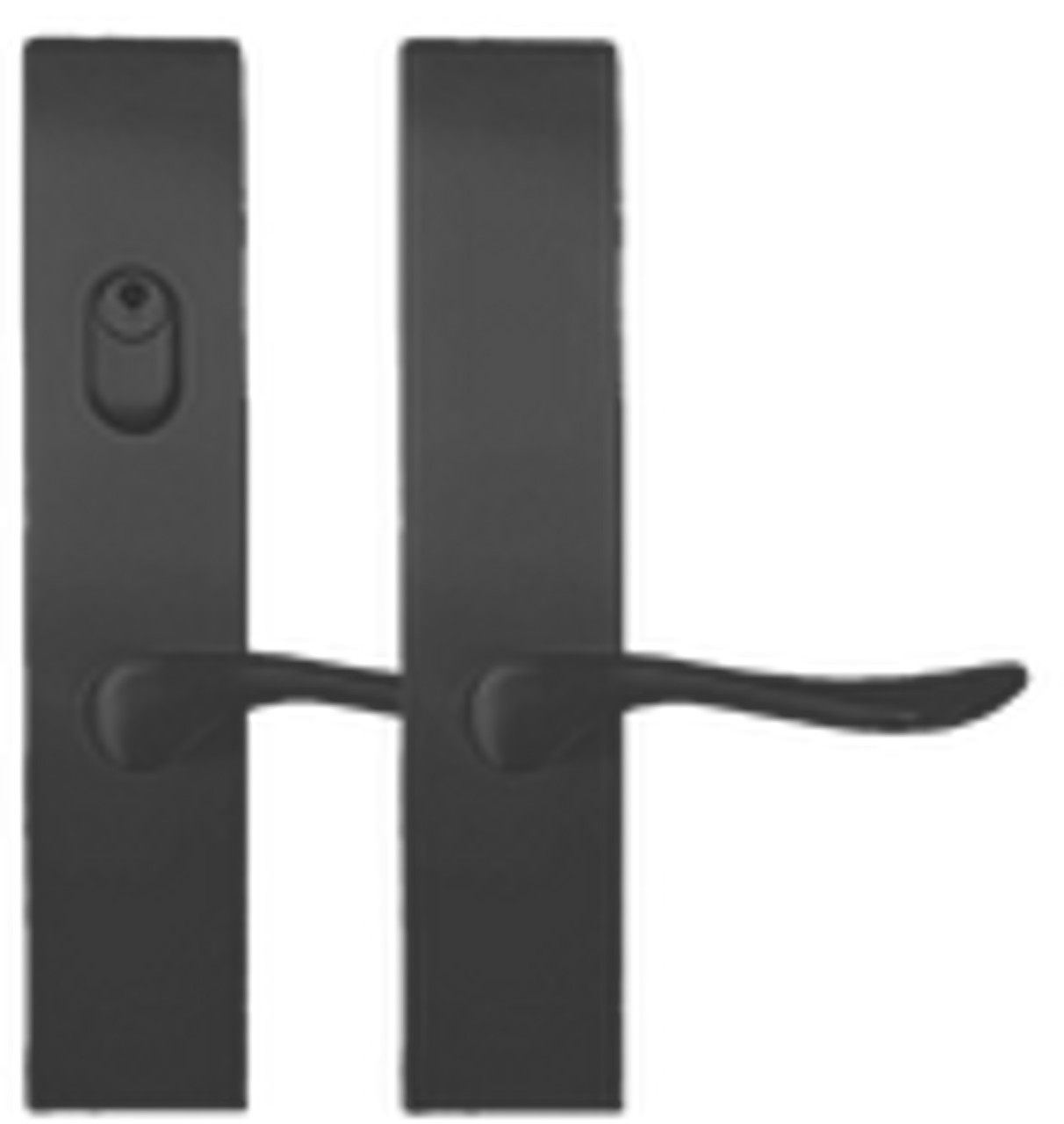 Emtek Multipoint Square Trim, Keyed with American Cylinder & Dummy Pair - Multi-Point