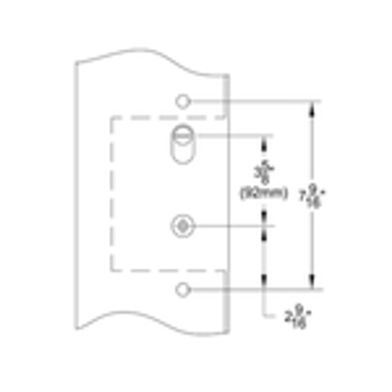 Multi-Point Locking (GU-2 American Cylinder Hub Above Handle 3-5/8” Center-to-Center) - Multi-Point