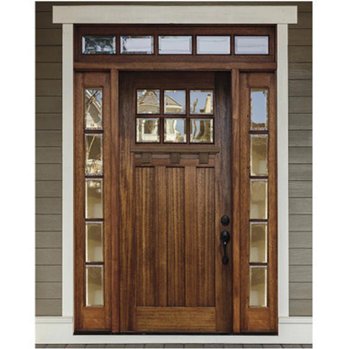 Palermo 6 Lite Mahogany Door with 5 Lite Sidelights and Transom Palermo 6 Lite Mahogany Door with 5 Lite Sidelights and Transom