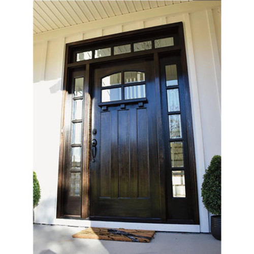 Rivera 4 Lite Mahogany Door with Sidelights and Transom Rivera 4 Lite Mahogany Door with Sidelights and Transom