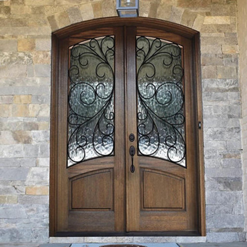 Florencia RS Arch-Top Double Entry Door With Iron Florencia RS Arch-Top Double Entry Door With Iron