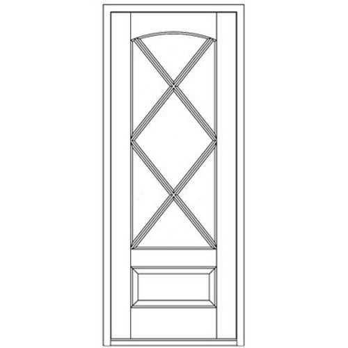 Miranda 7 Lite Square Top Single Entry Door With Arch Glass Miranda 7 Lite Square Top Single Entry Door With Arch Glass