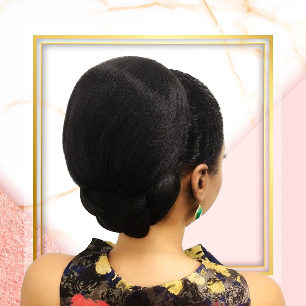 Cristoli Hair Bun DANILA Big Bun for Black Women Natural Updo Hairstyles Color #1B