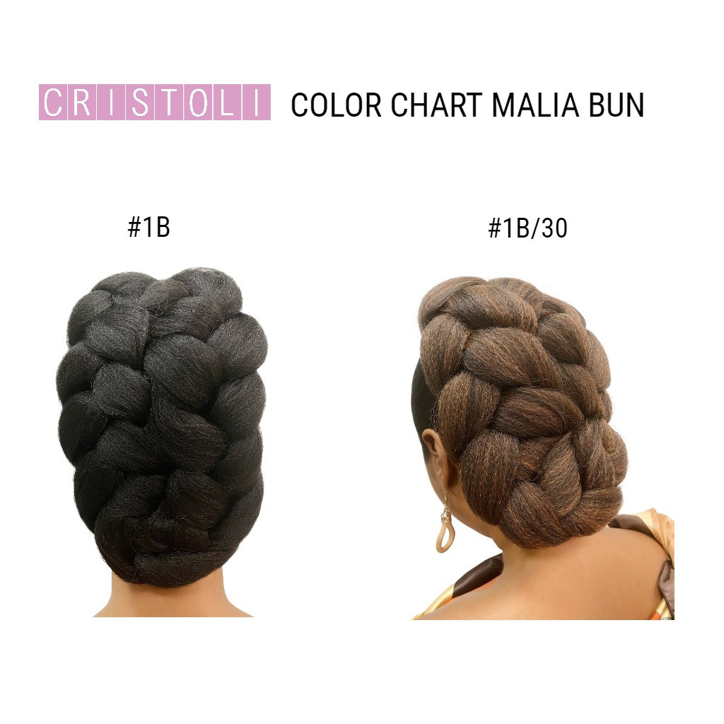 Cristoli Hair Bun MALIA Big Bun for Black Women Natural Updo Hairstyles color chart