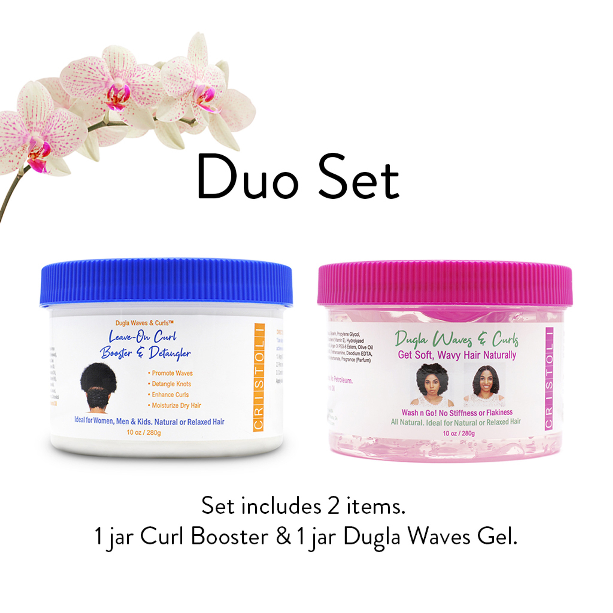 Cristoli Curl Booster and Dugla Waves & Curls Gel