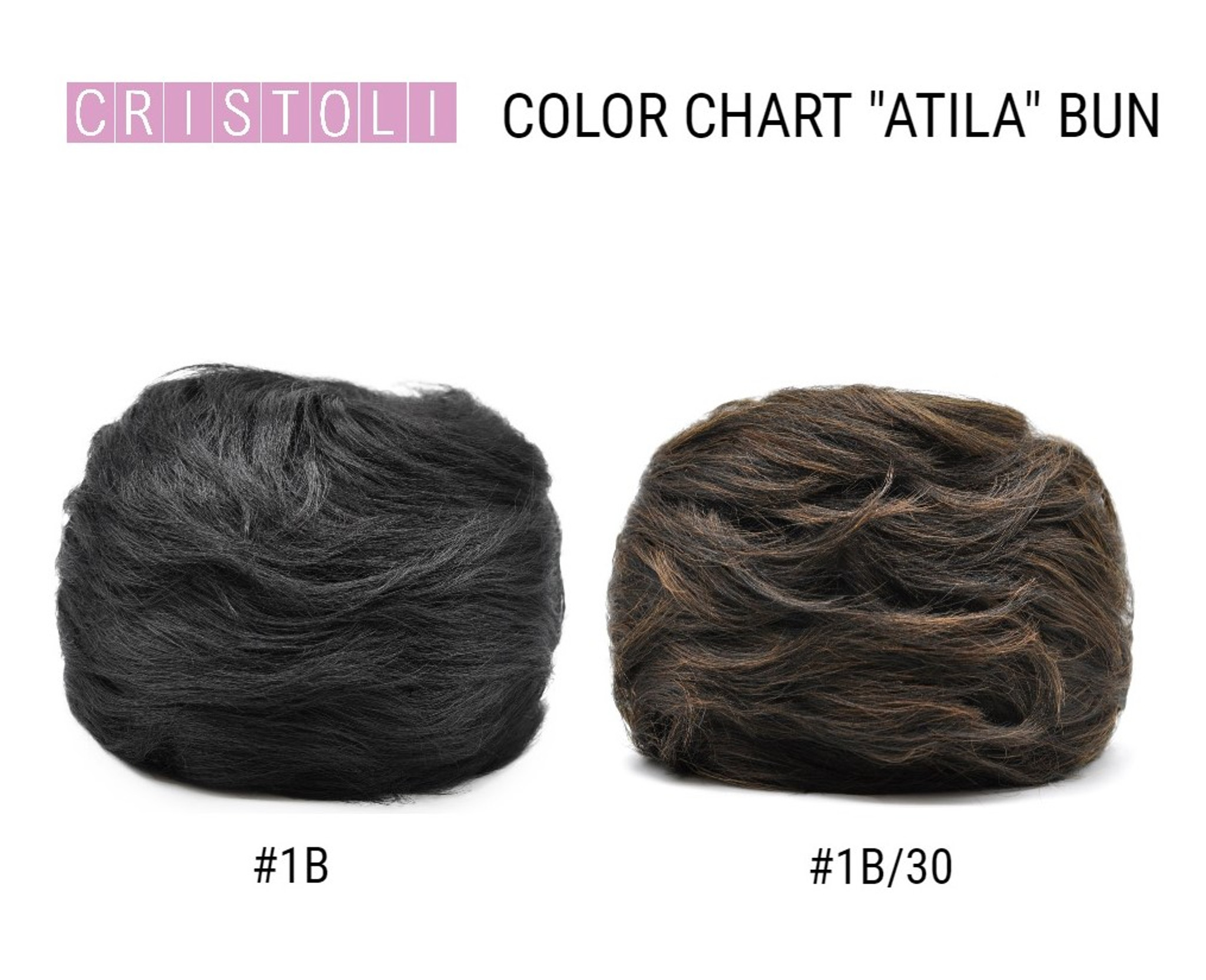 Cristoli Hair Bun ATILA for Black Women Natural Updo Hairstyles color chart