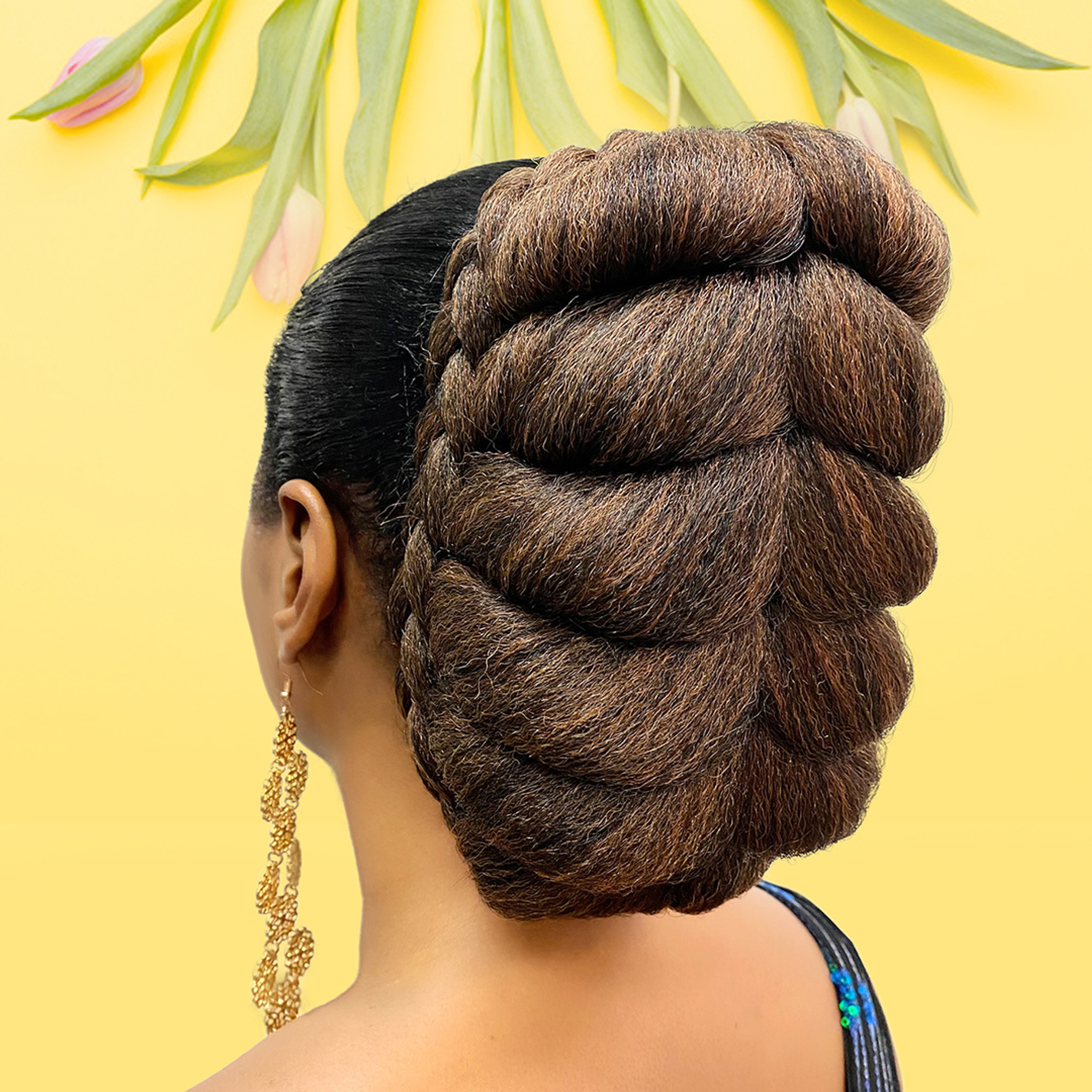 Cristoli Hair Bun BELINDA Big Bun for Black Women Natural Updo Wedding Hairstyles