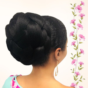 Cristoli Hair Bun STEPHY Big Bun for Black Women Natural Updo Hairstyles Color #1B