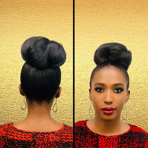 The Bunette Easy DIY Hair Bun for Black Women Size Large Color #1B