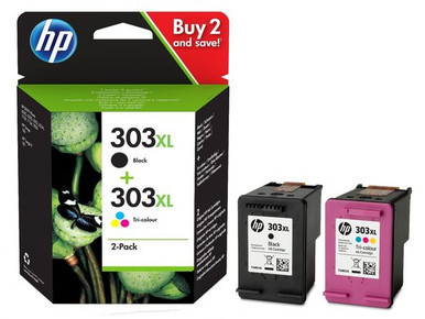 HP High Capacity Multipack Black, Tri-Colour Ink Cartridges 303XL ...
