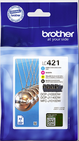 Brother LC421VAL Black Cyan Magenta Yellow Original Ink Cartridge