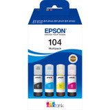 Epson 104 C13T00P640  Multipack Black, Cyan, Magenta, Yellow Genuine Ink Bottle Cartridges