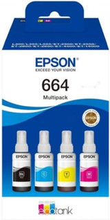 Epson C13T664640 Multipack Black, Cyan, Magenta, Yellow Original Ink Bottle Cartridge