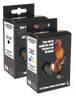 Recycled HP  Black & Colour Ink Cartridge 62XL C2P05AE C2P07AE