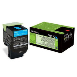 Lexmark 802HC 80C2HC0 Cyan Original Toner Cartridge