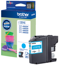 Brother LC221C Cyan Original Ink Cartridge