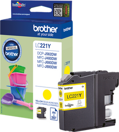 Brother LC221Y Yellow Original Ink Cartridge