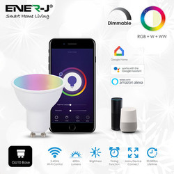 ENER-J Smart LED WiFi Colour Changing GU10 5W Spotlight Bulb