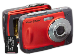 iON Cool-iCam S1000 Waterproof Digital Camera and Kingston 32GB MicroSD Card